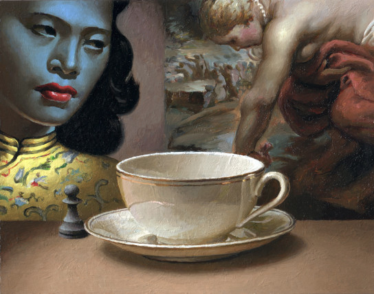 Cup and Saucer, painting by Jan Maris