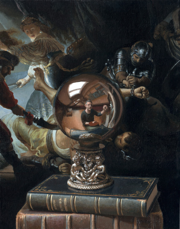 Mirror Sphere, painting by Jan Maris