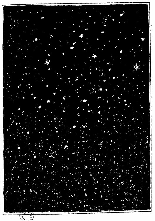 Un pan de ciel étoilé sans paysage terrestre semblant vu d'un point de l'espace sidéral donnant l'impression de l'infini.